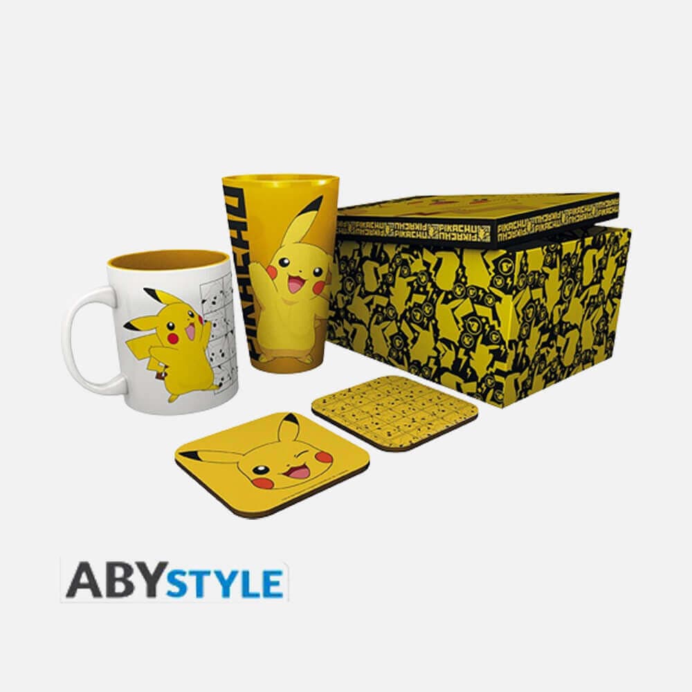 Paket Pokémon: Velik kozarec, skodelica (320ml) in dve podlogi Pikachu