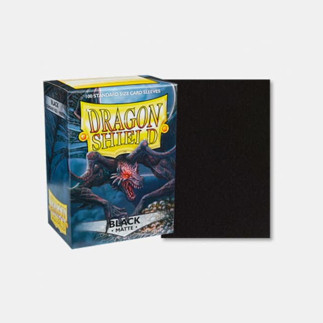 Dragon Shield (DS): Standard Matte črni ovitki (100 kosov)