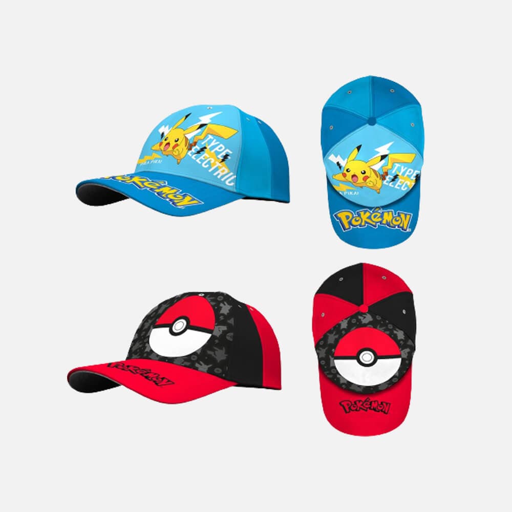 Kapa s šiltom Pokémon Pikachu ALI Poké žoga