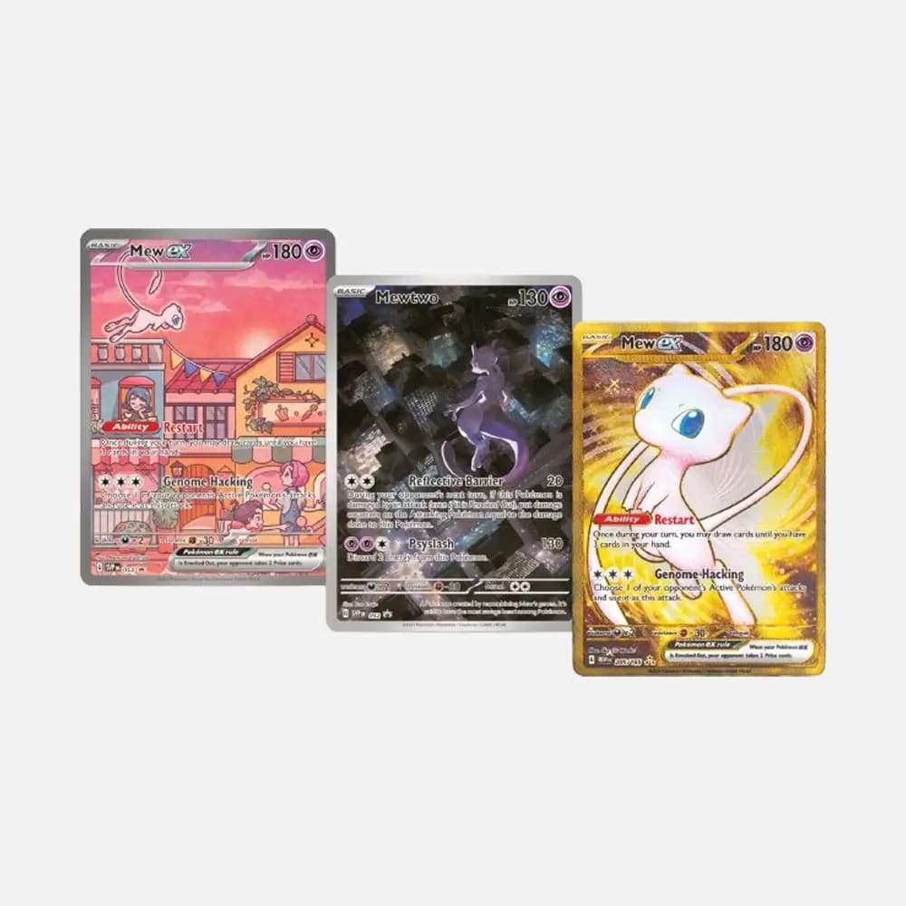 Pokémon 151 Mew & Mewtwo Promo Zlate Karte (iz UPC)