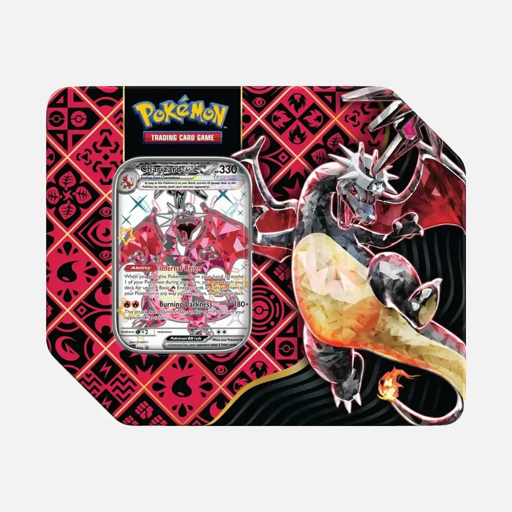 Pokémon karte (SV4.5) Paldean Fates Tin 5-booster Charizard EX