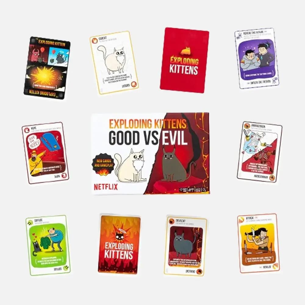 Družabna igra - Exploding Kittens: Dobro proti Zlu (slovenska izdaja)