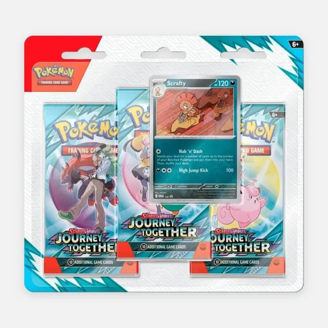 Journey Together (SV09) 3-Pack Blister Scrafty - Pokémon karte