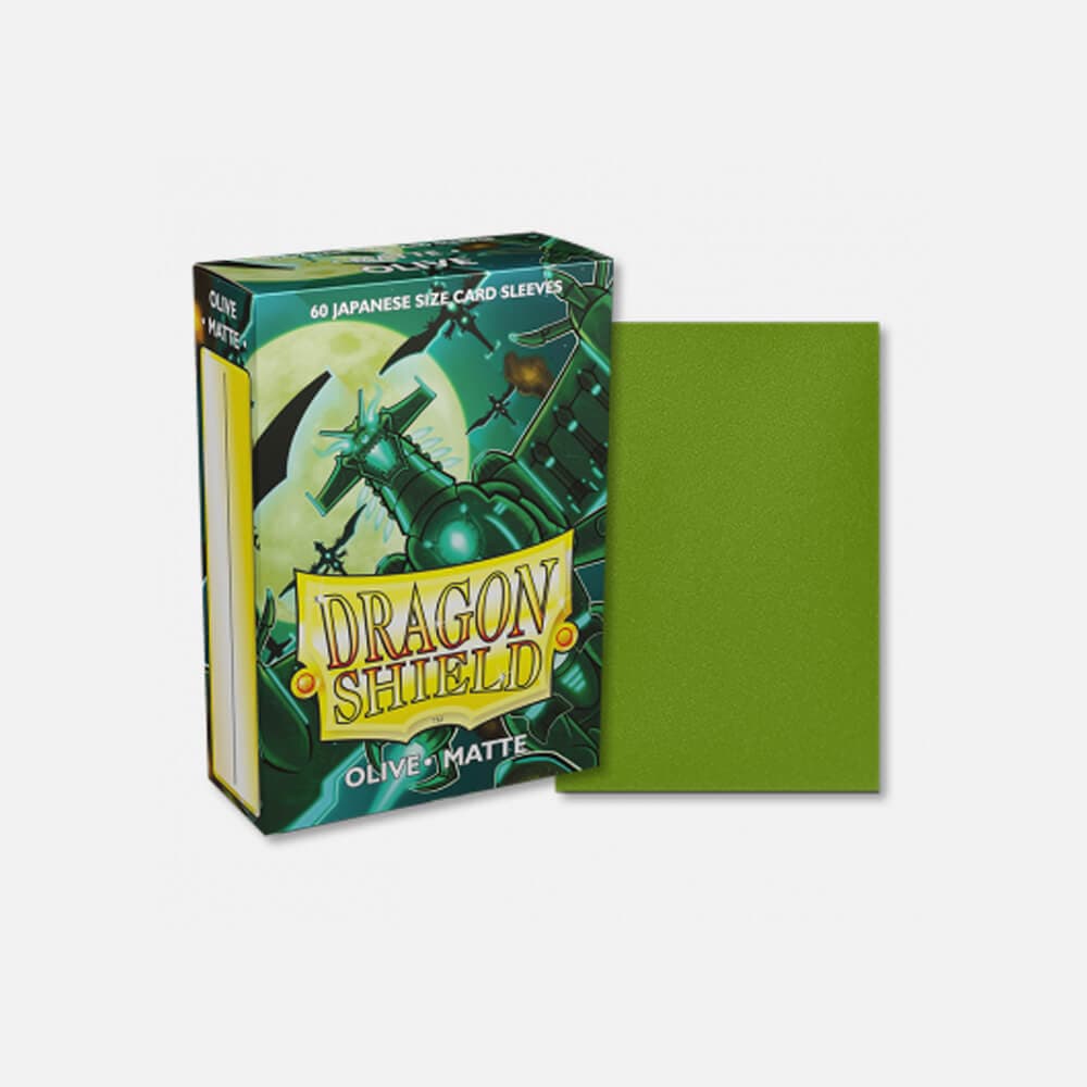 Dragon Shield (DS): Japanese Matte Olive Sleeves (60pcs)