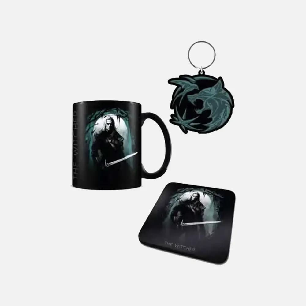 The Witcher The Hunter package: mug, coaster, keychain