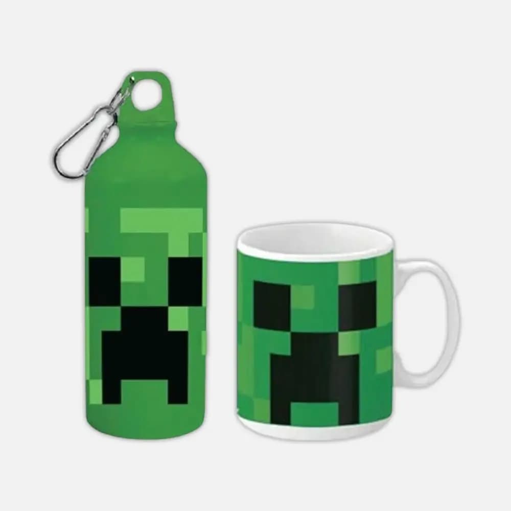 Minecraft Aluminium Bottle + Mug Set